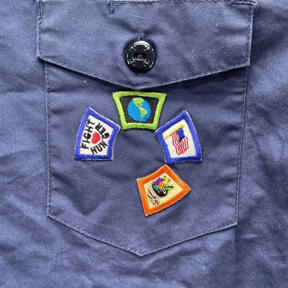 VTG Boy Scouts of America Shirt Youth Small BSA Patches Embroidered USA Uniform